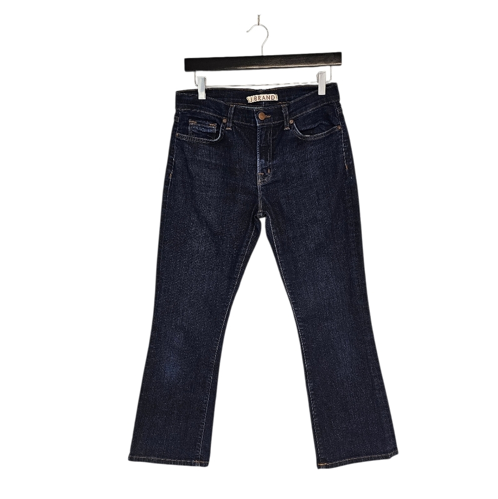 J Brand High Rise Straight Leg Dark Blue Flare Jeans 29‎ Preowned